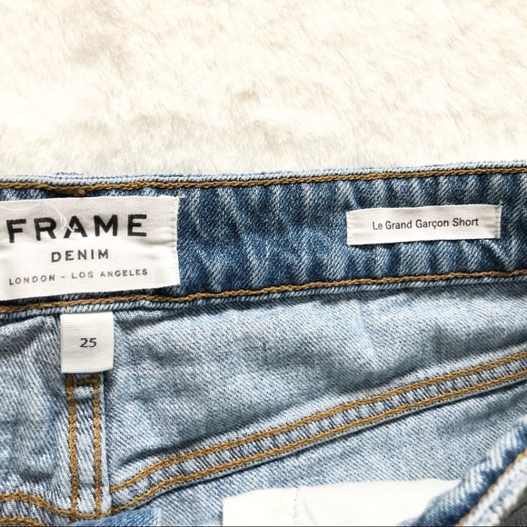 FRAME LE GRAND GARCON SHORT Size 25 STYLISH TRENDY SUMMER Rodeo Festival - Picture 4 of 9